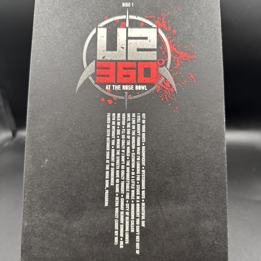 U2 360 AT THE ROSE BOWL DVD C2587 EUC  2009